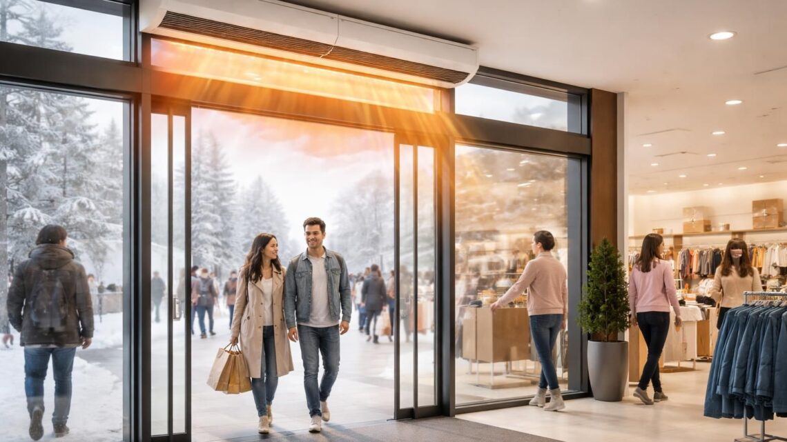 Les avantages des rideaux d&rsquo;air chaud industriels dans la gestion thermique des espaces commerciaux